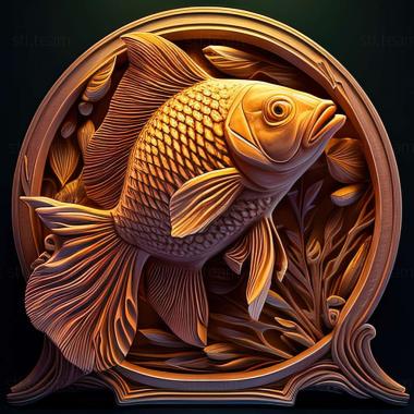 3D model Viviparous aquarium fish fish (STL)